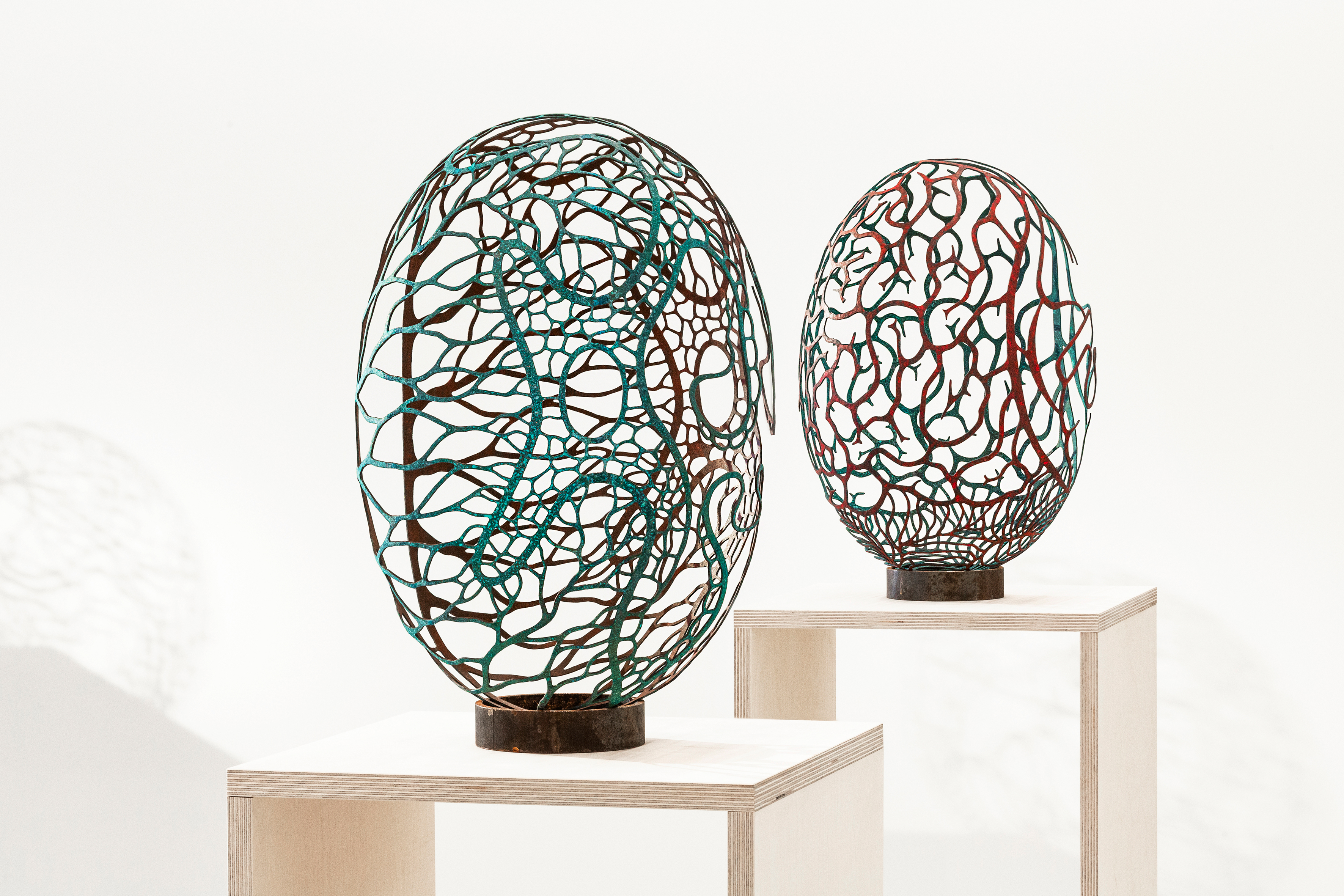 Egg blå-brun og Egg rød-blå 